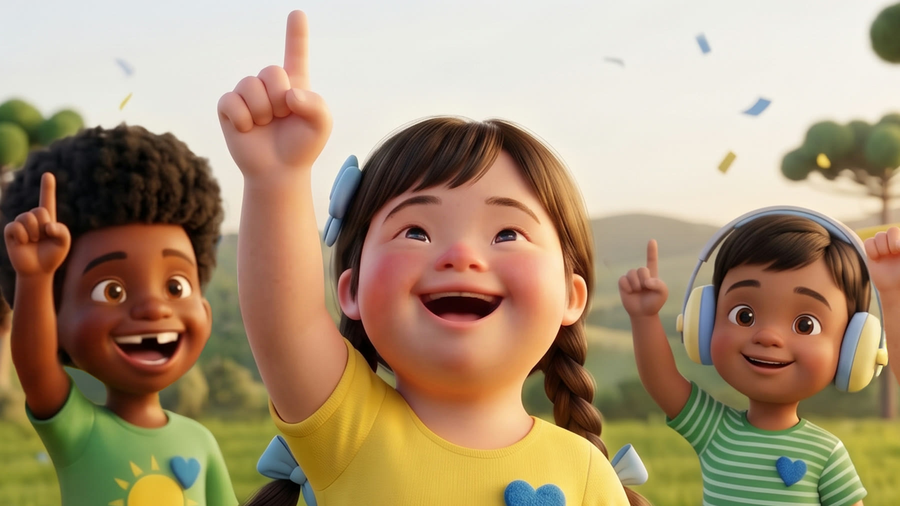 Lara, Theo e Cecília